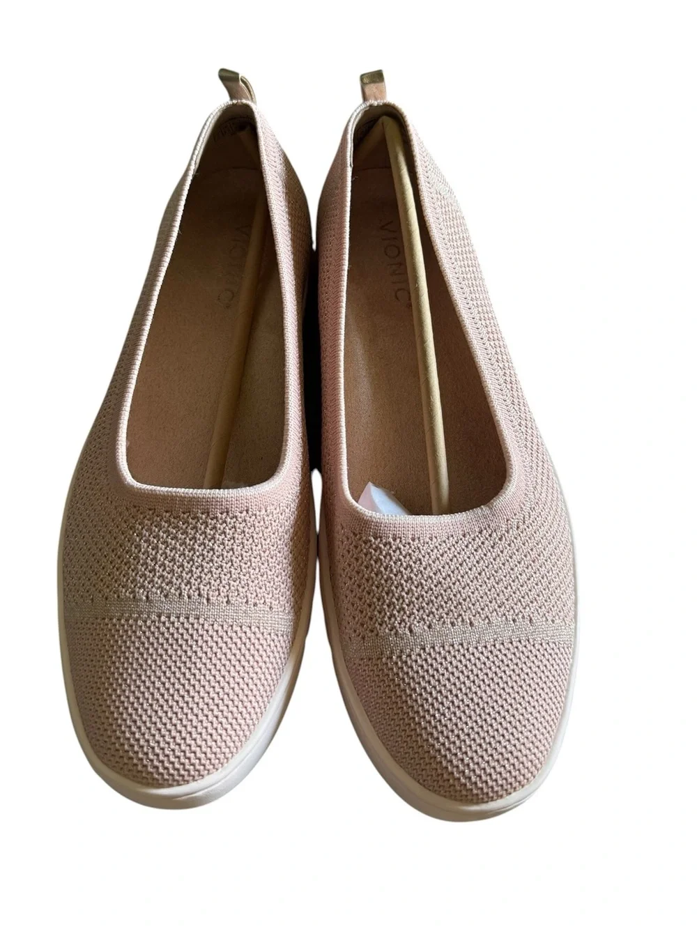 Vionic NIB Uptown Skimmer Light Pink Knit Loafers size 9